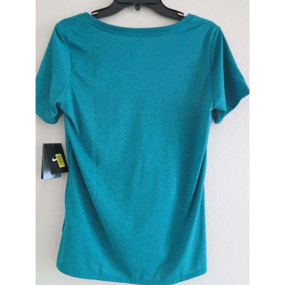Nike Legend 2.0 684683-309 Womens Sz L Green V-Neck Training Tee Volt - Picture 4 of 4